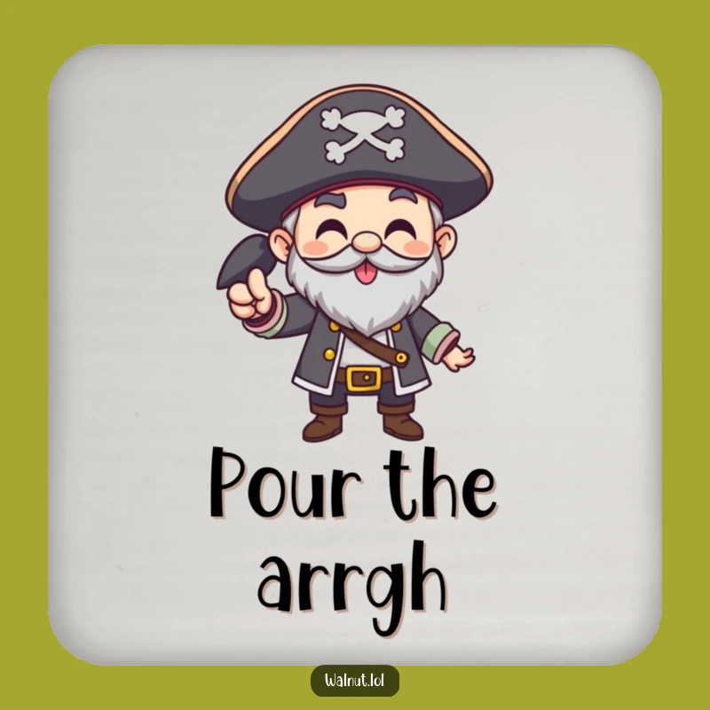 Funny Pirate Arrgh Coaster: Protect Surfaces with Bold Style, Cute Funny Gift