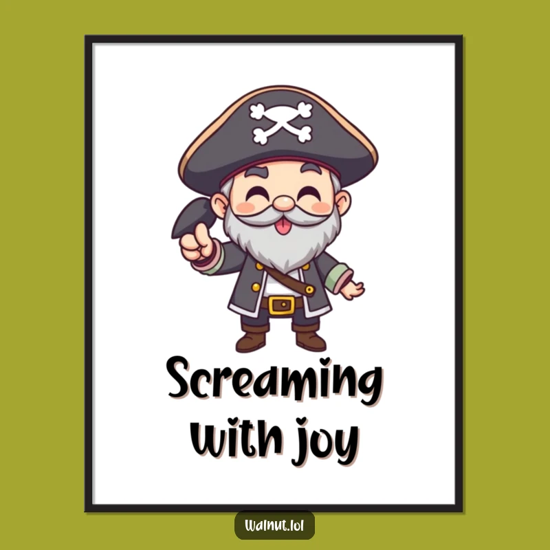 Funny Pirate Arrgh Poster: Hearty Gesture Art, Perfect Funny Gift