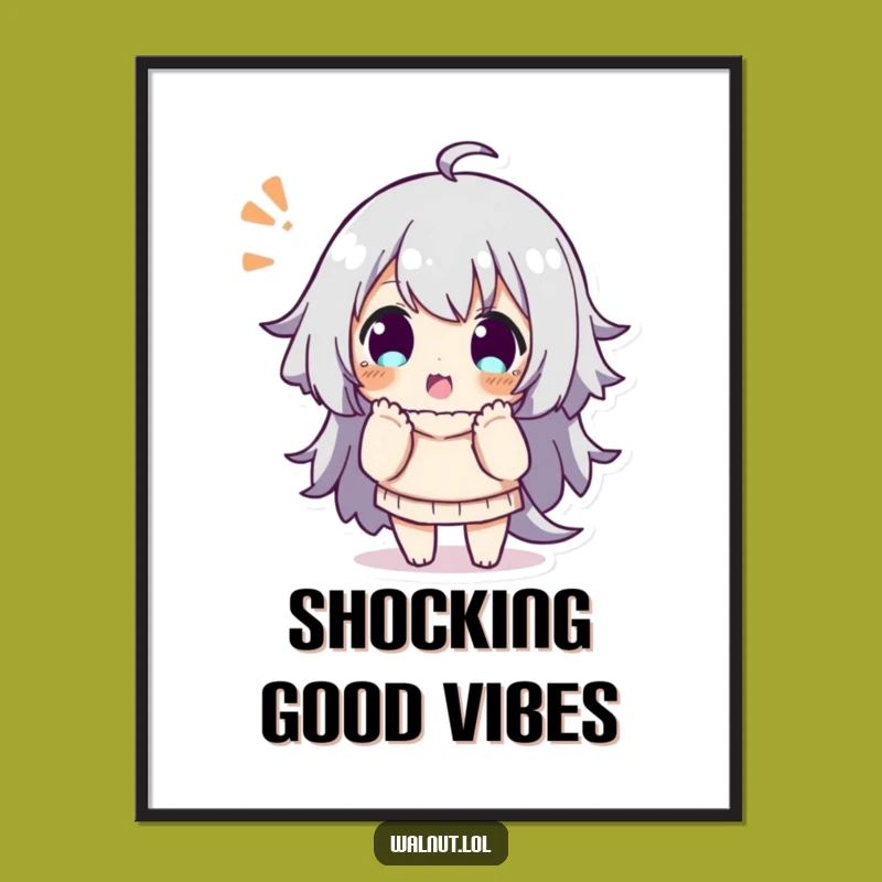 Funny Surprise Poster: Playful Pose Art, Humorous Wall Decor Gift