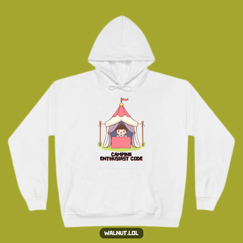 Funny Camper Hoodie: Cute Character's Cozy Tent Gift