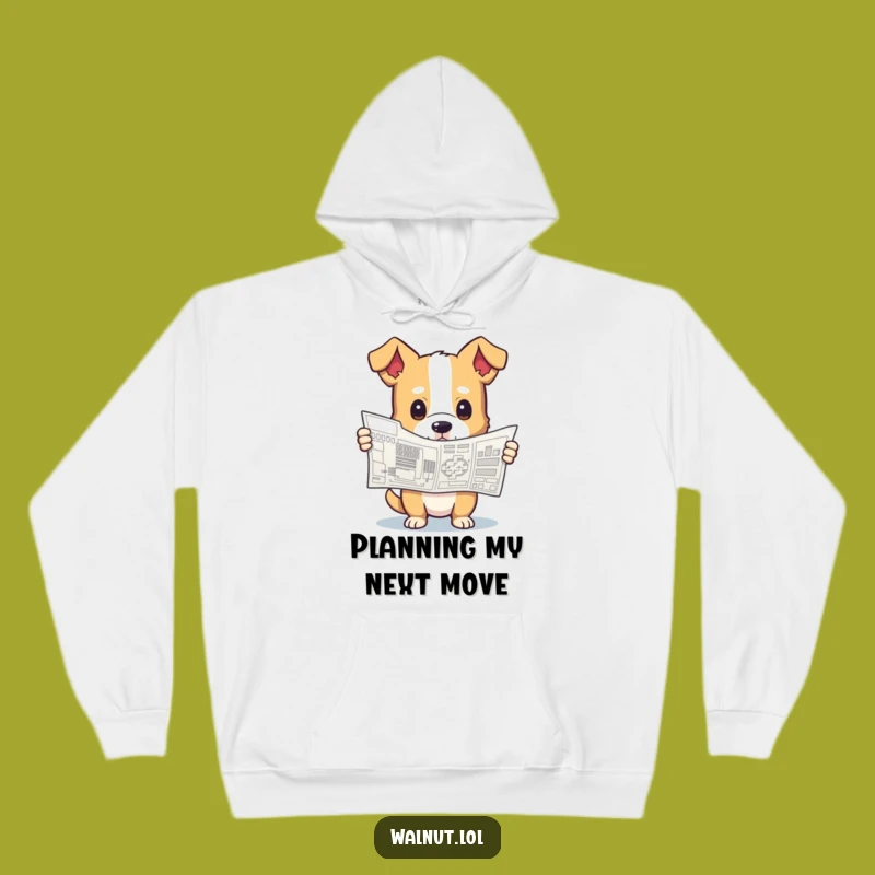 Funny Blueprint Dog Hoodie: Warmth with a Curious Design, Ideal Funny Gift