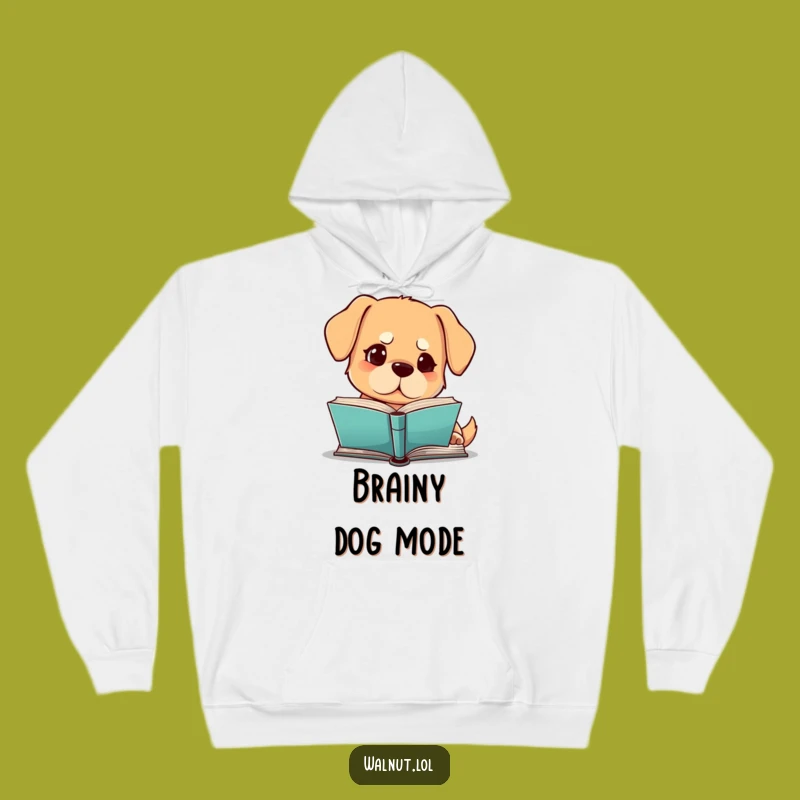Funny Dog Reading Hoodie: Cozy Intellect, Perfect Bookworm Funny Gift!
