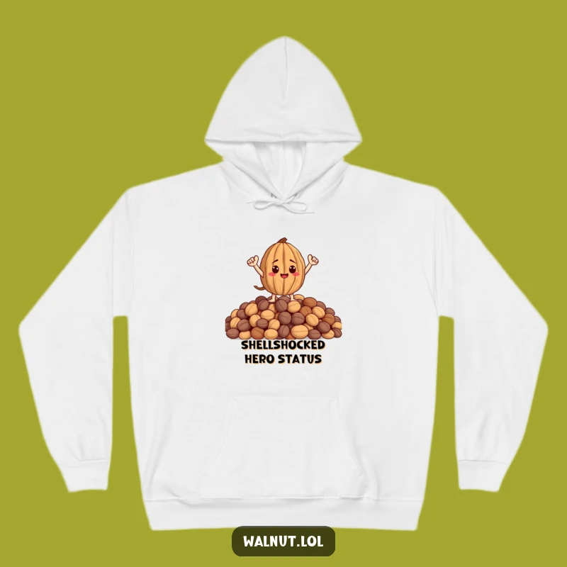 Funny Heroic Walnut Hoodie - Cozy Nutty Character Warm Gift