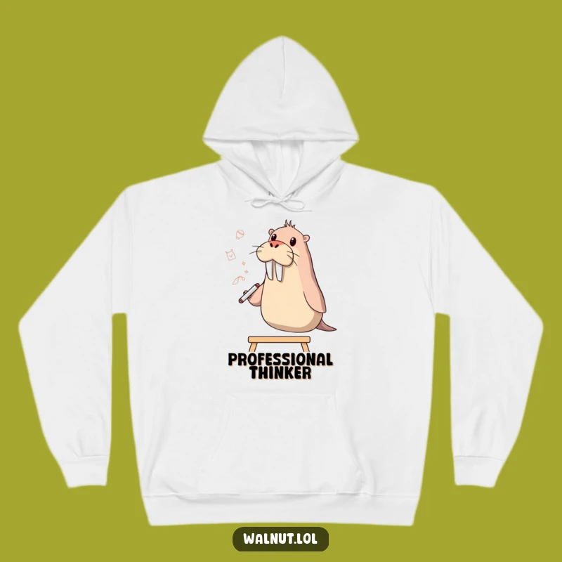 Funny Walrus Artist Hoodie: Cozy Up with Hilarious Sketching Ideas, Perfect Gift