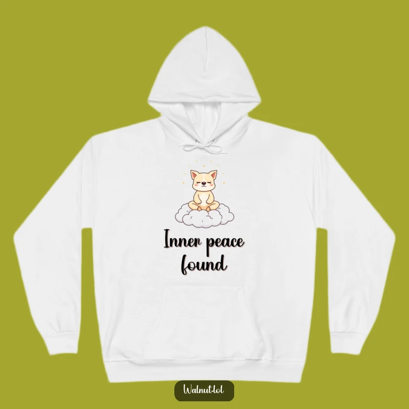 Cozy Funny Dog Cloud Meditation Hoodie: Warm & Peaceful Pooch Comfort