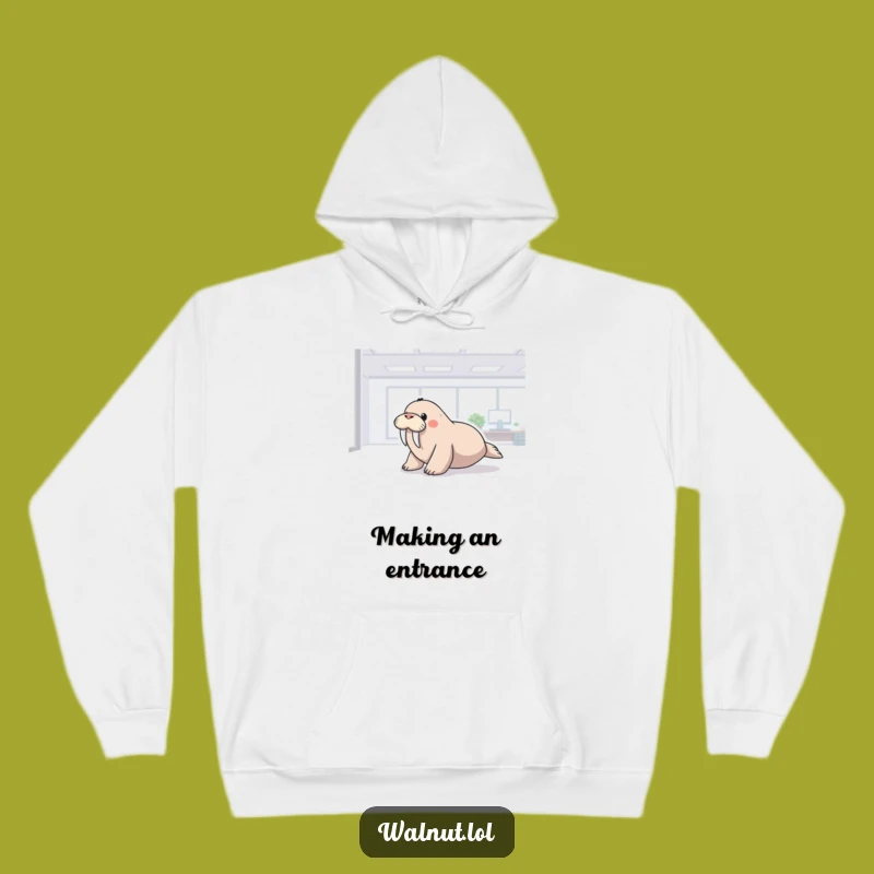 Funny Office Walrus Hoodie: Stay Cozy and Comfy with Hilarious Work Vibes