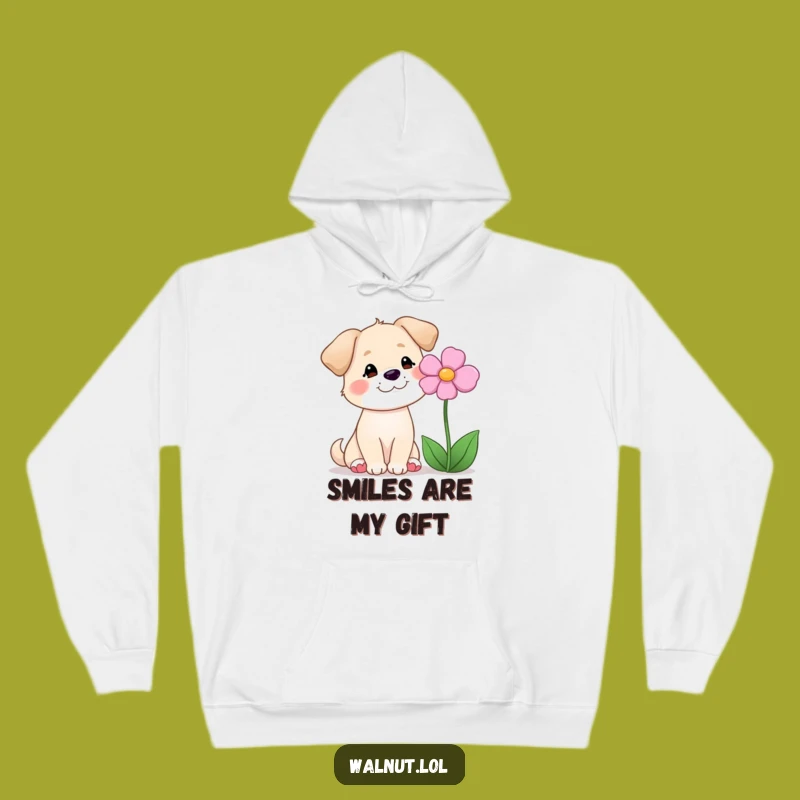 Funny Dog Flower Smile Hoodie: Cozy Up with Nature and Canine Charm