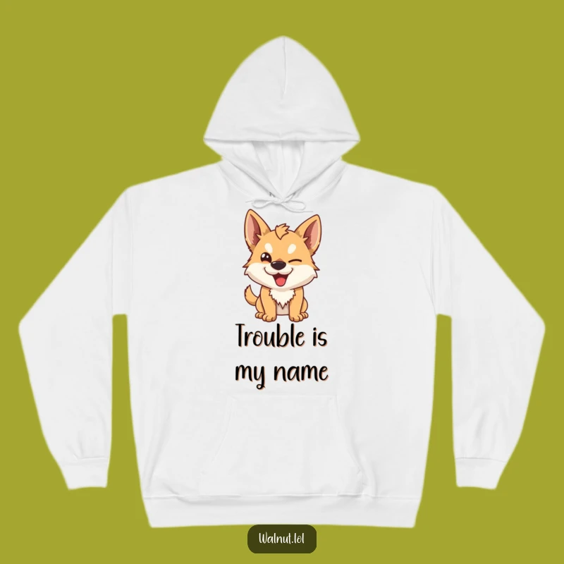 Cozy Funny Mischievous Dog Hoodie: Stay Warm and Playful with this Cheeky Character Hoodie