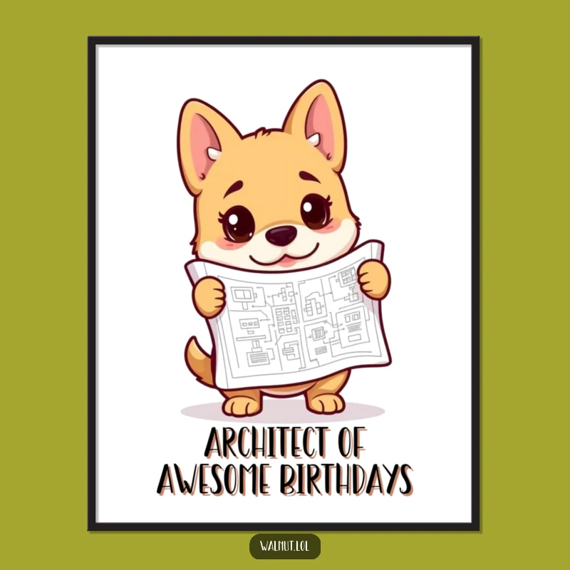 Funny Free Printable Dog Blueprint Wall Art - Humorous Downloadable Decor