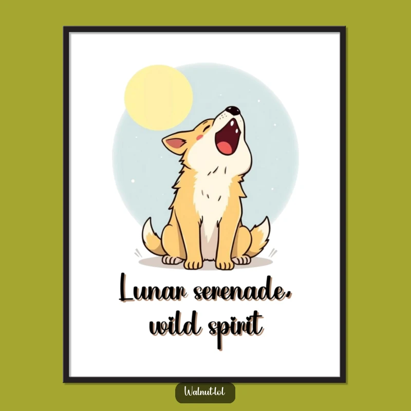 Free Printable Wall Art: Joyful Howling Dog Downloadable Art for Home