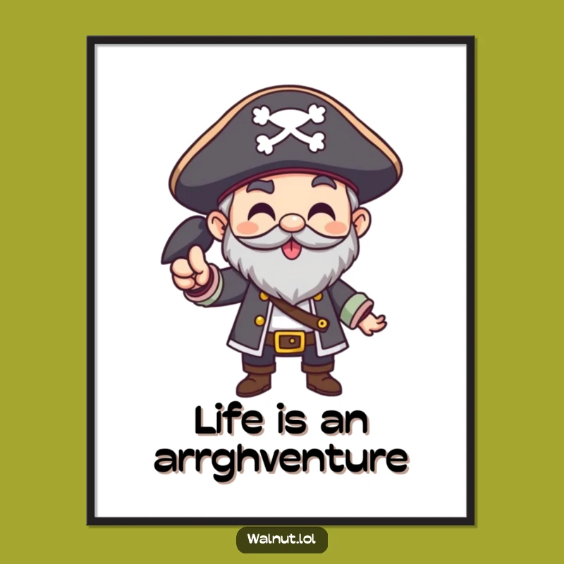 Free Printable Wall Art: Pirate Arrgh!, Bold Downloadable Home Decor