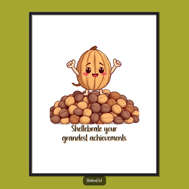 Funny Free Printable Wall Art: Heroic Walnut Downloadable Art for Nutty Decor!