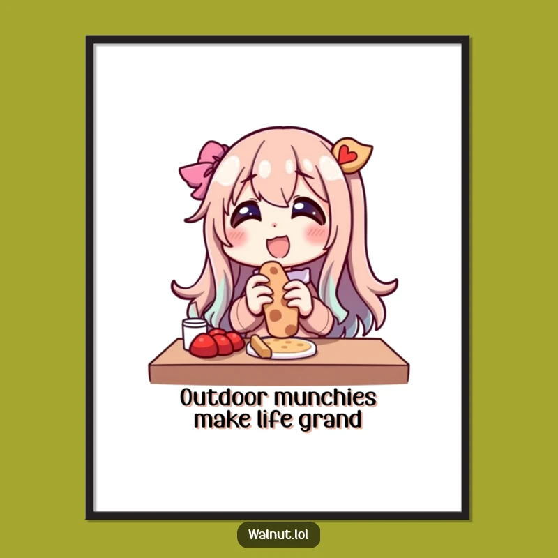 Free Printable Wall Art: Glee Snack Character, Funny Downloadable Decor for Cheerful Homes