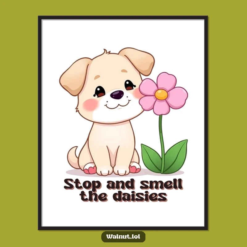 Free Printable Wall Art: Funny Dog's Serene Smile Downloadable Art for Nature Lovers!