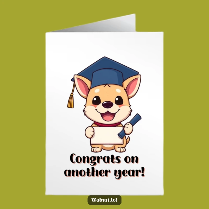 Free Printable Birthday Dog Card: Grad Whoop Funny Downloadable Gift