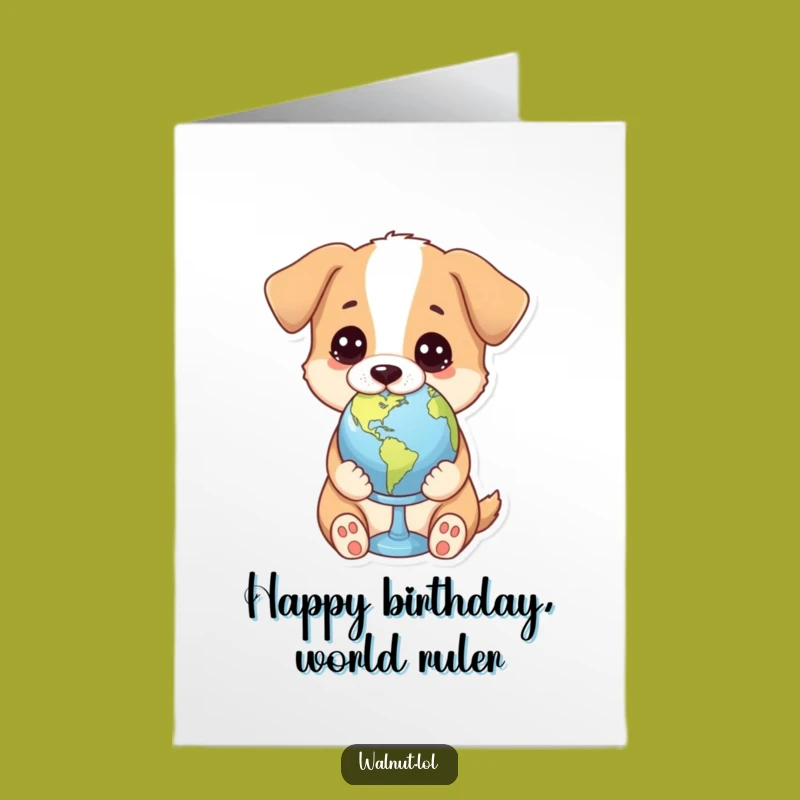 Free Printable Birthday Card: Thoughtful Dog World Humor Funny Gift