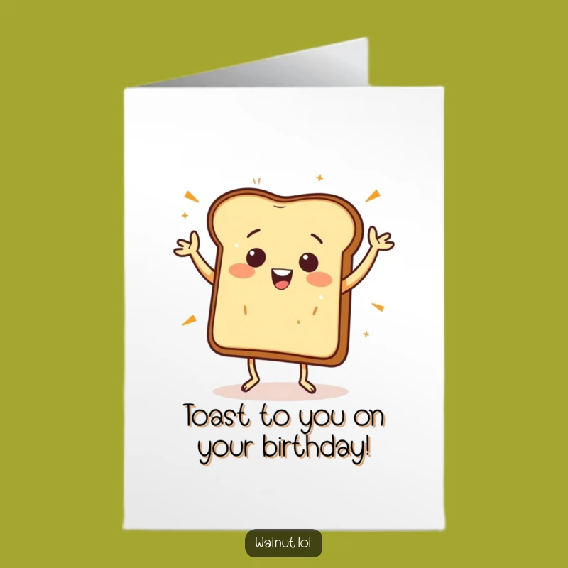 Free Printable Funny Birthday Card Toast Jig Downloadable for Jubilant Celebrations