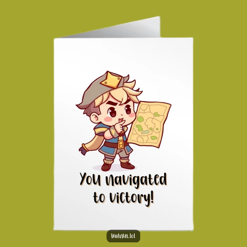 Free Printable Congrats Card: Determined Explorer Character Goal Downloadable Gift
