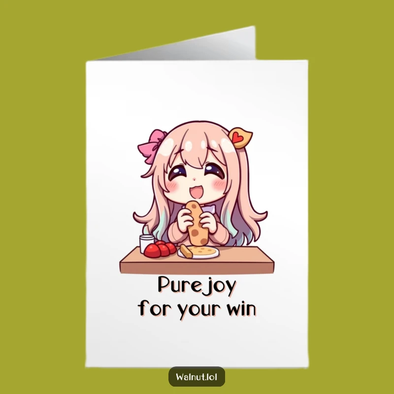 Free Printable Congrats Card: Glee Snack Character, Humorous Downloadable for Sweet Success