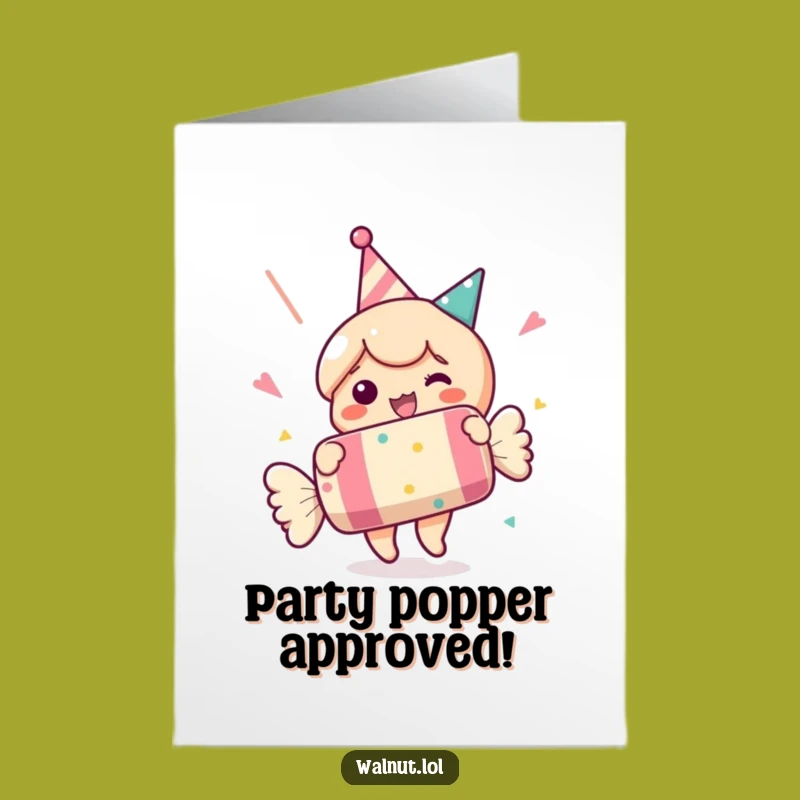 Free Printable Congrats Card: Party Cracker Surprise - Funny Downloadable Gift for Big News