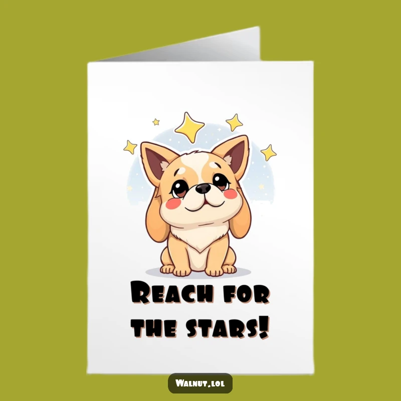 Free Printable Congrats Card: Wise Dog's Starry Wisdom for Success