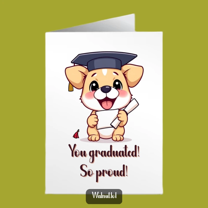 Free Printable Dog Graduation Card - Hilarious Congratulations Downloadable DIY Gift