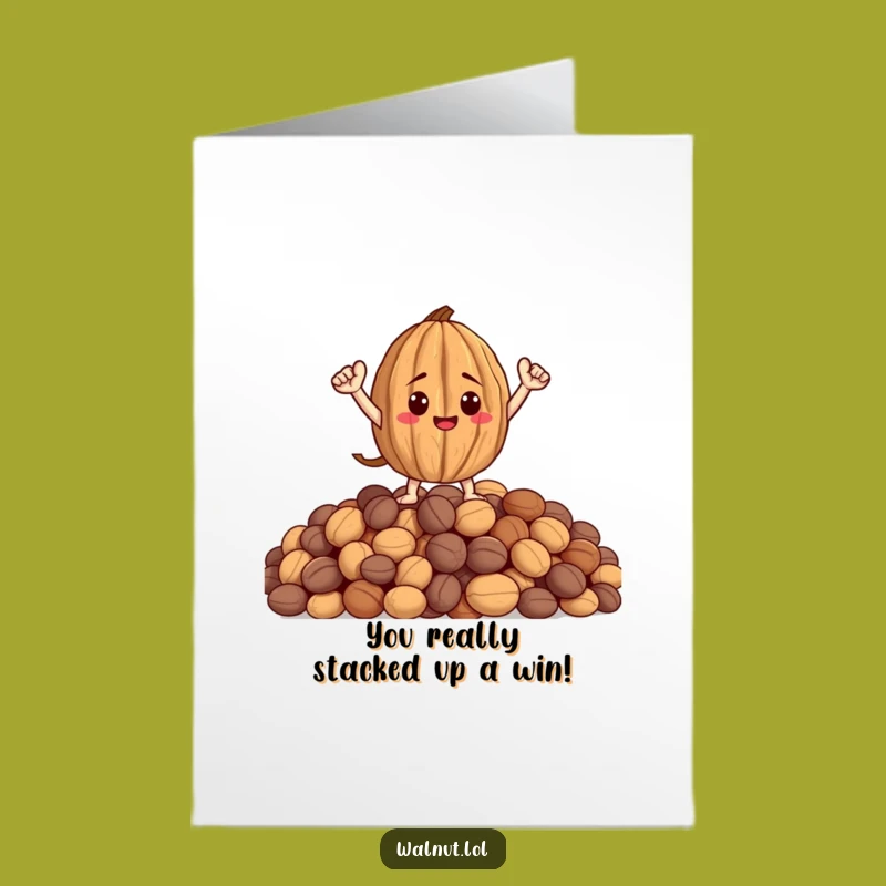 Free Printable Congrats Card: Heroic Walnut Funny Downloadable Gift for Achievements!