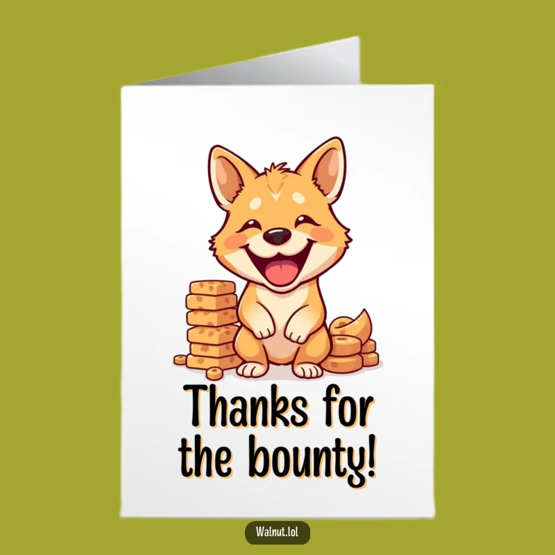 Free Printable Thank You Card: Dog Treats, Grinning Thanks