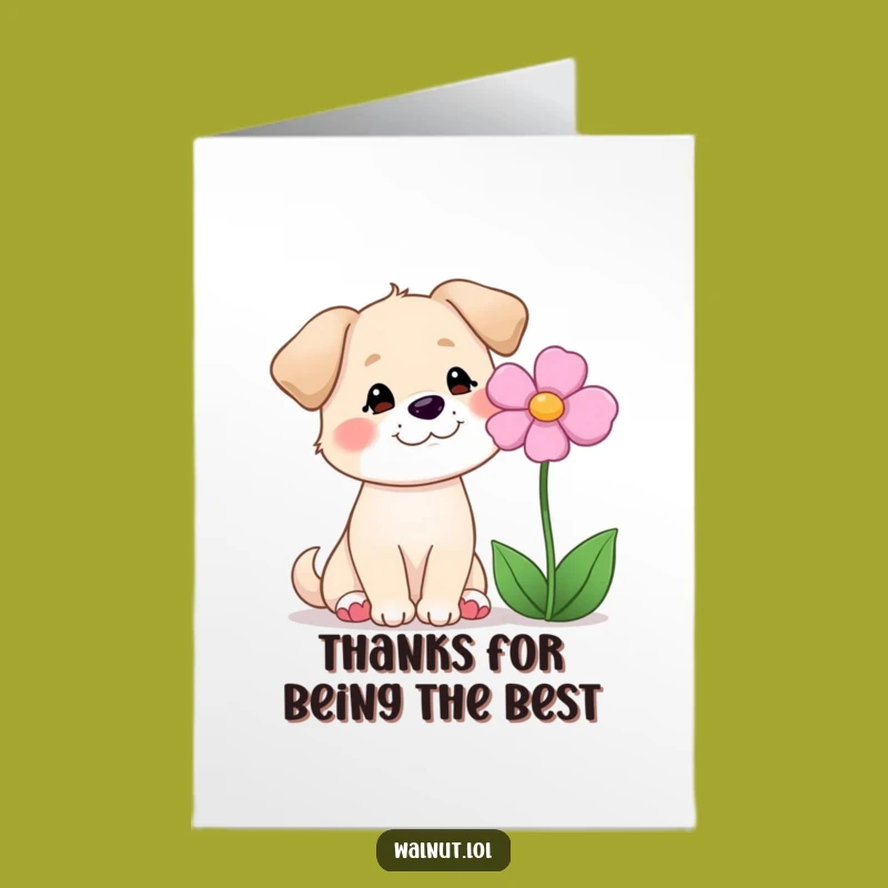 Free Printable Thank You Card: Funny Dog's Smile for Your Kindness!