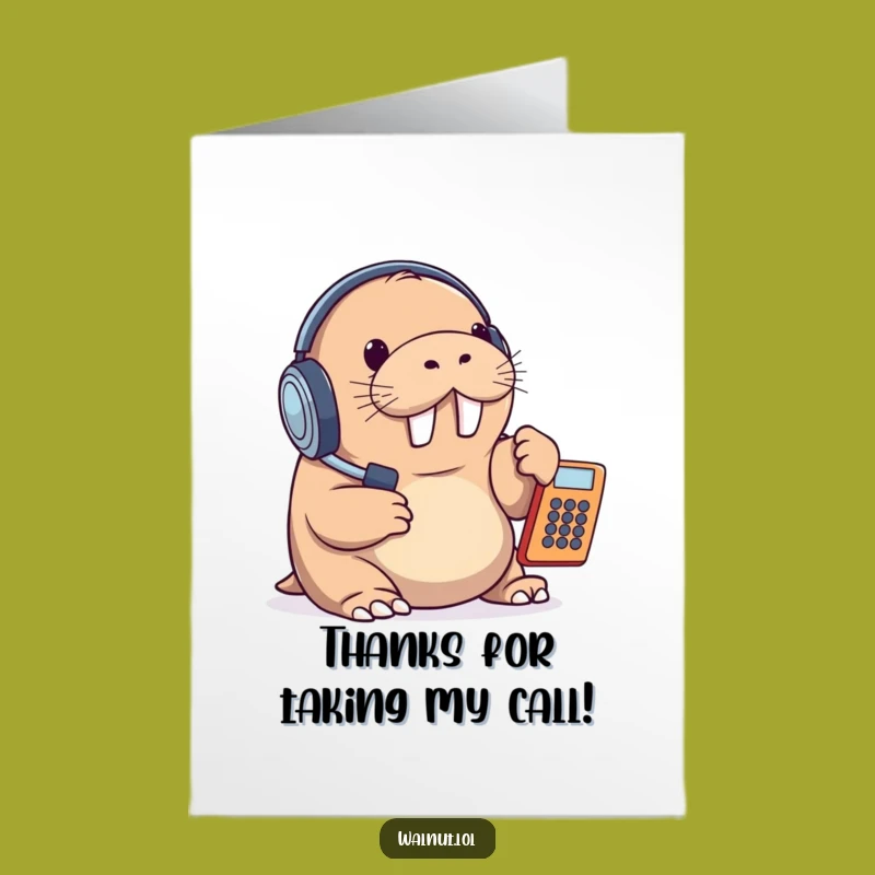 Free Printable Thank You Card: Walrus Customer Service, Perfect Downloadable Gift