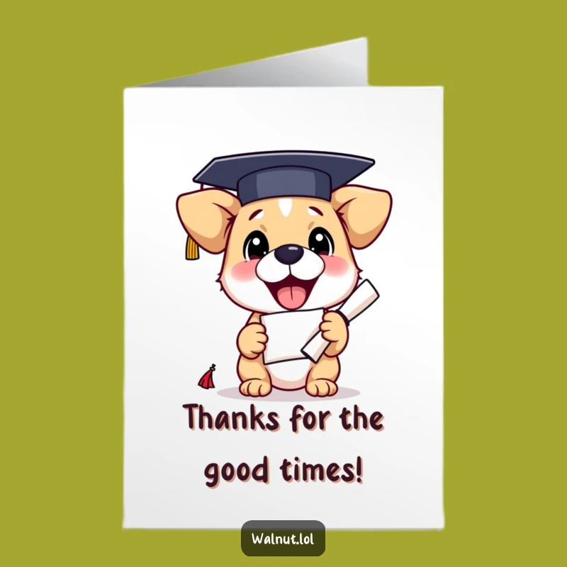 Funny Free Printable Dog Thank You Card - Humorous Downloadable DIY Gift Idea