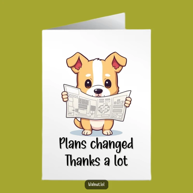 Free Printable Thank You Card: Dog Architect's Plans - Downloadable & Print at Home