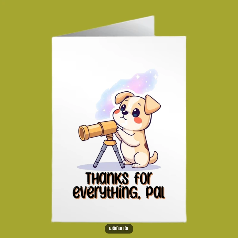 Hilarious Free Printable Thank You Card: Space Dog Observer, Downloadable Gift