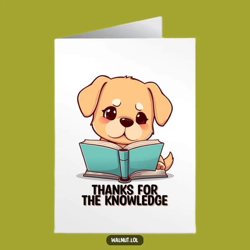 Free Printable Dog Study Card: Funny Thanks for the Great Read!
