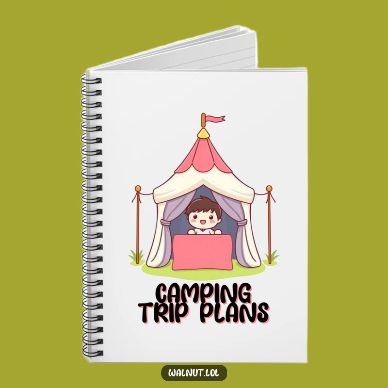 Funny Camper Notebook: Cute Character's Adventure Plans