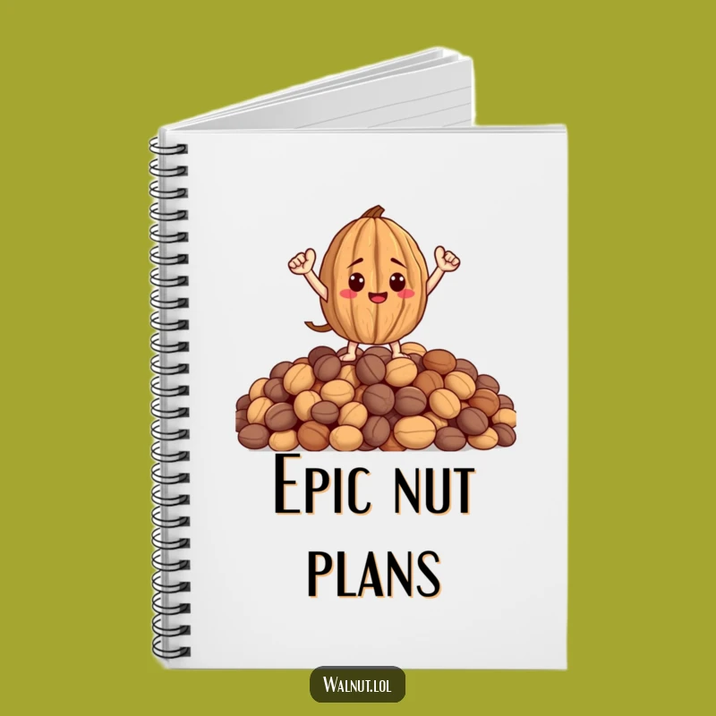 Funny Heroic Walnut Notebook - Nutty Character Journal Diary Gift
