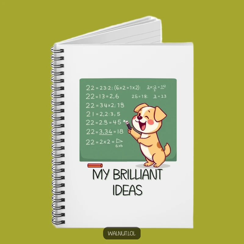 Funny Dog Genius Notebook: Jot Down Ideas with Equations, A Funny Gift