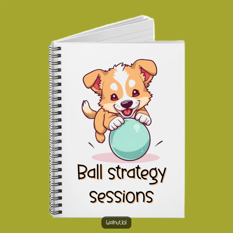 Funny Dog Pouncing Ball Notebook: Capture Ideas with Playful Energy