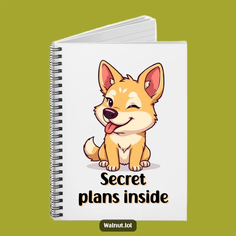 Funny Dog Wink Notebook: Jot Down Secrets with Fun, Great Gift!