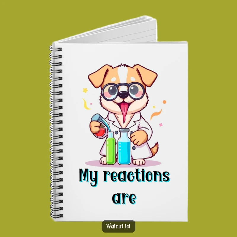 Funny Lab Coat Dog Notebook: Record Your Discoveries - Hilarious Scientist Journal Gift