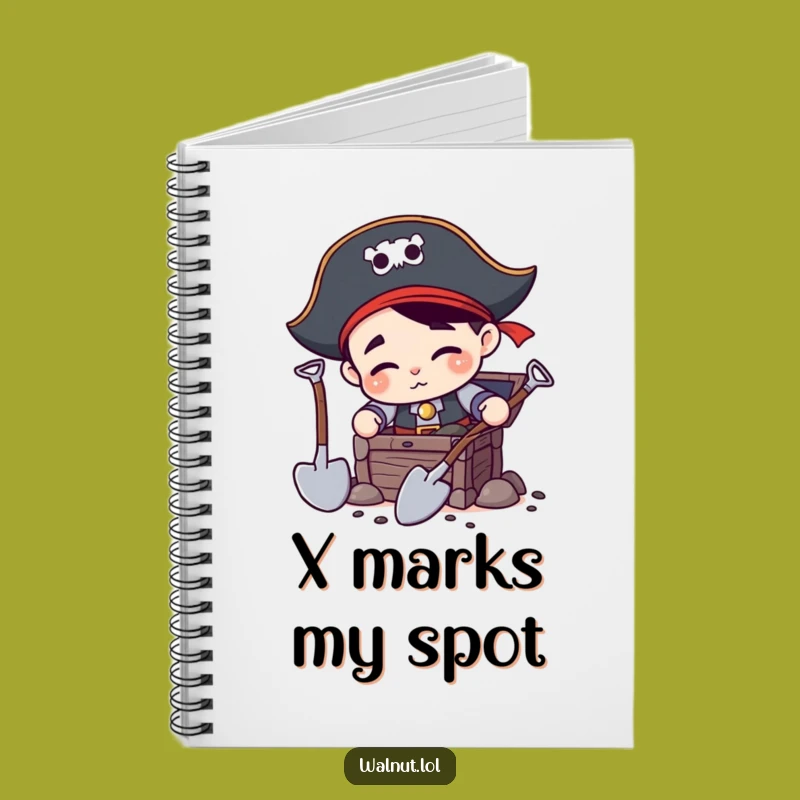 Funny Pirate Digging Notebook - Treasure Hunter Journal, Perfect Funny Gift