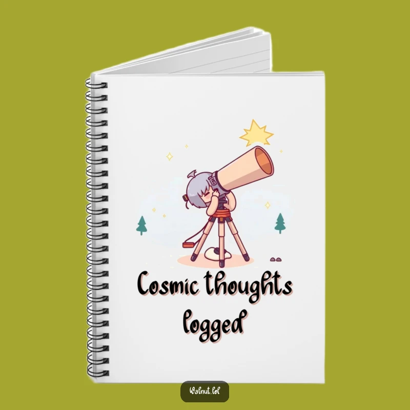 Funny Stargazer Notebook: Cute Character's Cosmic Observations