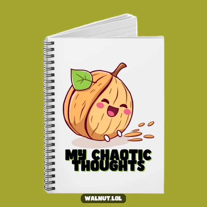 Funny Rolling Walnut Notebook - Comical Descent Journal Gift