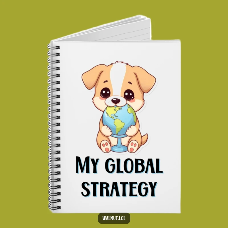 Funny Worldly Dog Notebook: Jot Down Global Ideas Gift for Thinkers