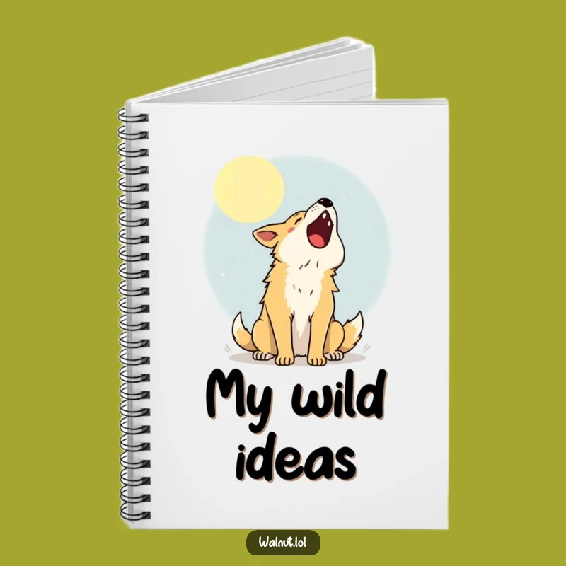 Funny Moon Howler Notebook, Capture Your Wild Ideas, Excellent Funny Gift
