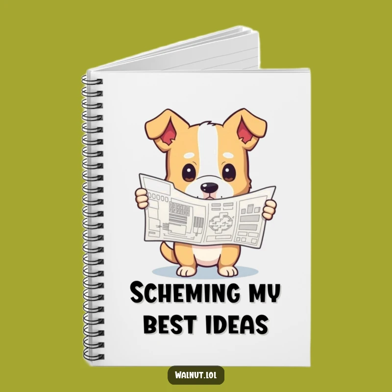 Funny Dog Blueprint Notebook: Jot Down Your Master Plans, A Funny Gift