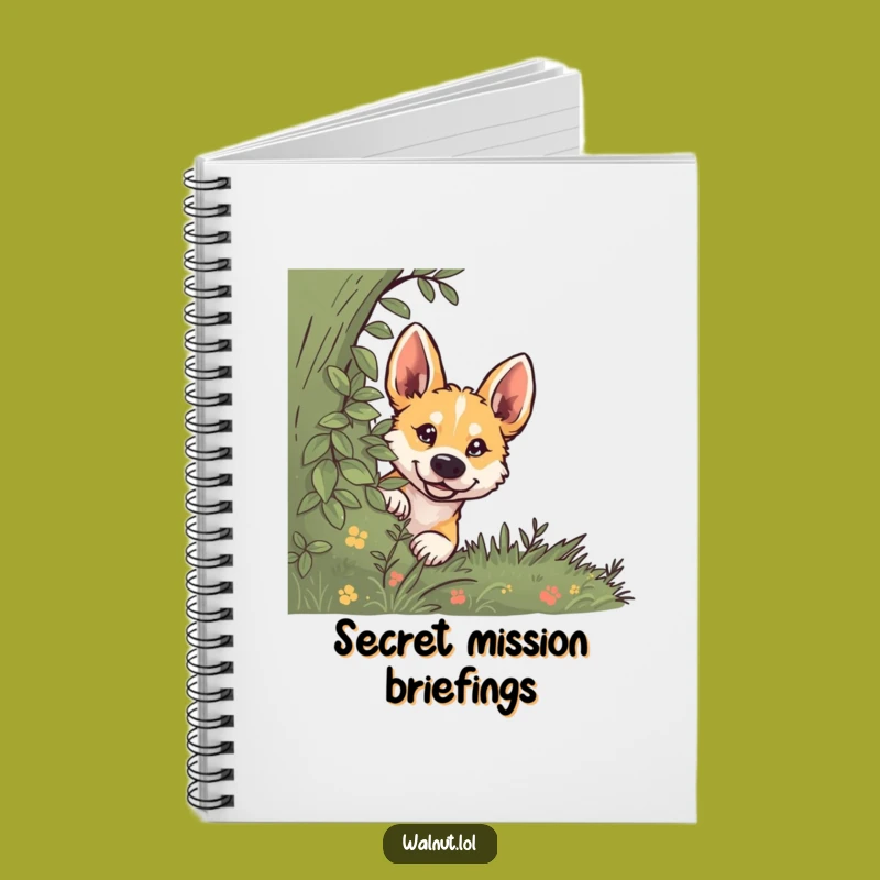 Funny Curious Dog Peeking Notebook: Jot Down Your Discoveries
