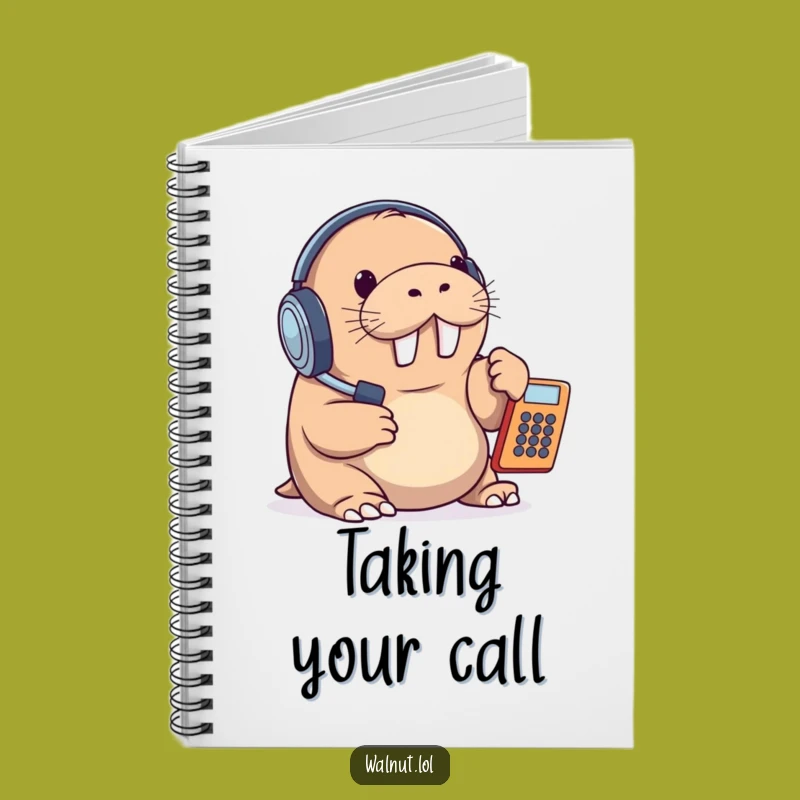 Funny Walrus Customer Service Notebook: Jot Down Calls with Hilarious Flair
