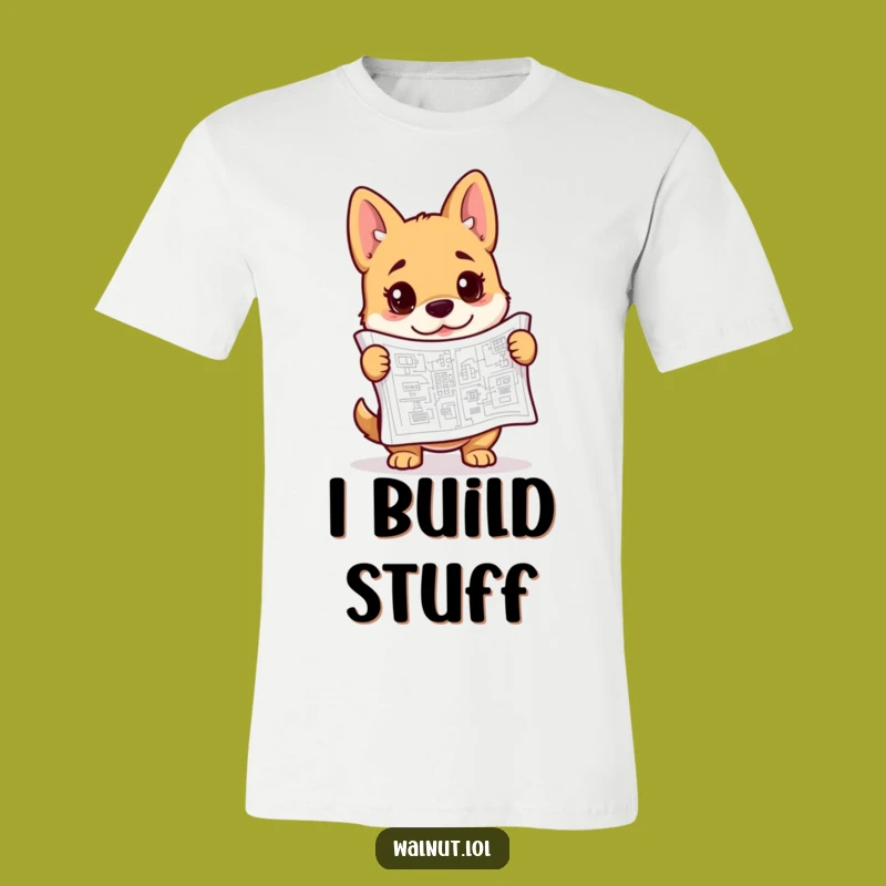Funny Blueprint Dog T-Shirt: Build Your Style with This Hilarious Architect Pup Tee Gift