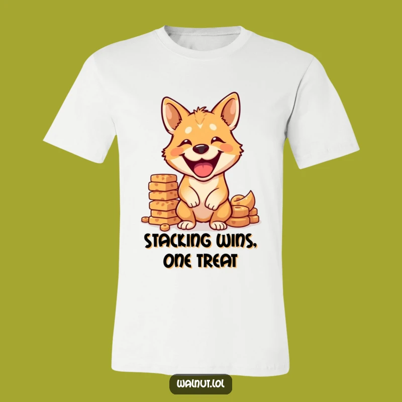Funny Dog Balancing Treats T-Shirt: Comical Snack Lover Tee Gift